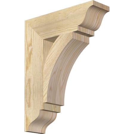 Ekena Millwork Thorton Traditional Rough Sawn Bracket, Douglas Fir, 4"W x 14"D x 18"H BKT04X14X18THR01RDF
